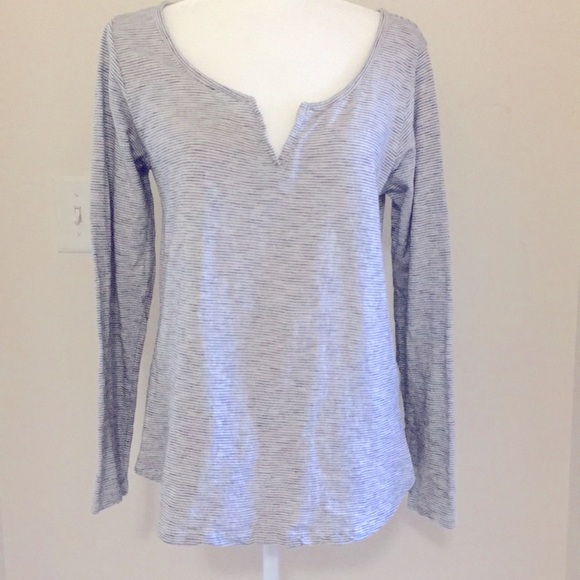 Women's Lucky Brand Long Sleeve Mock Henley Tee - Picture 2 of 9